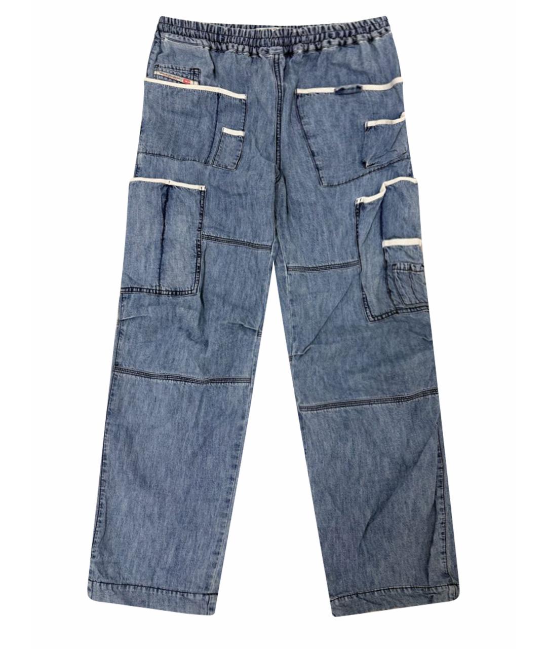 DIESEL Синие хлопковые прямые джинсы, фото 1