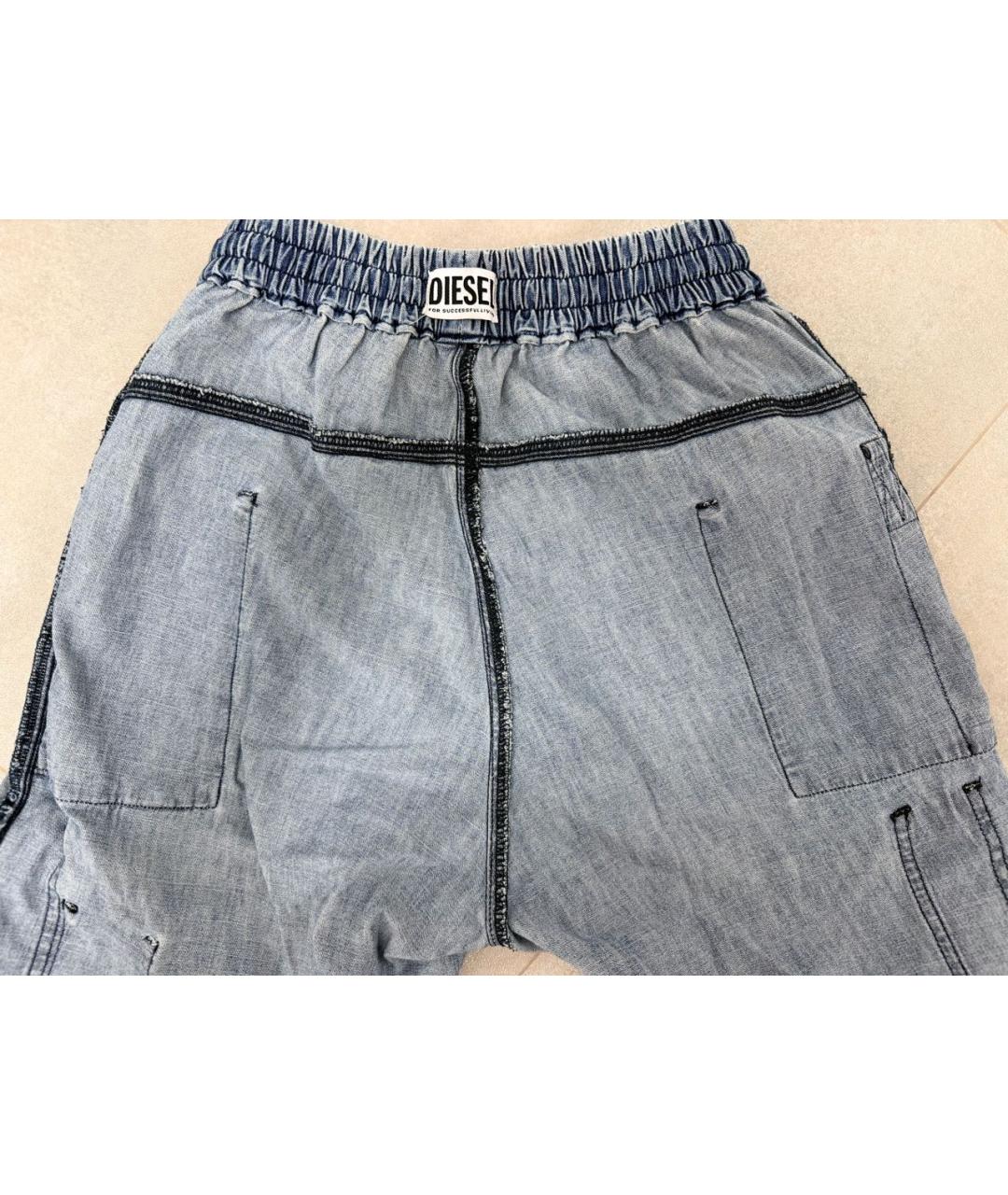 DIESEL Синие хлопковые прямые джинсы, фото 3