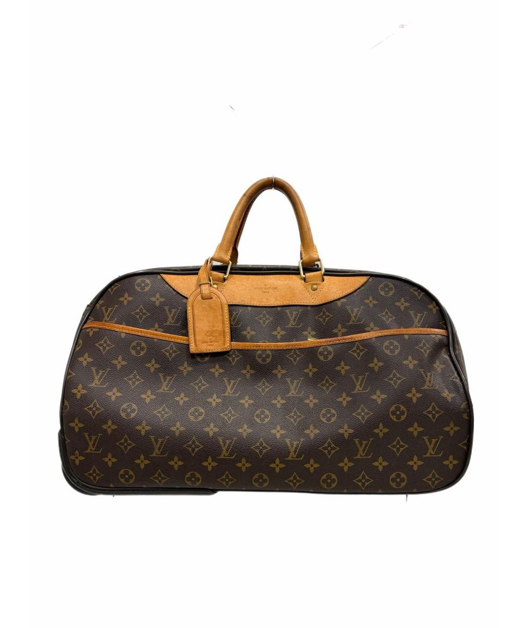 LOUIS VUITTON Коричневая кожаная дорожная/спортивная сумка, фото 9