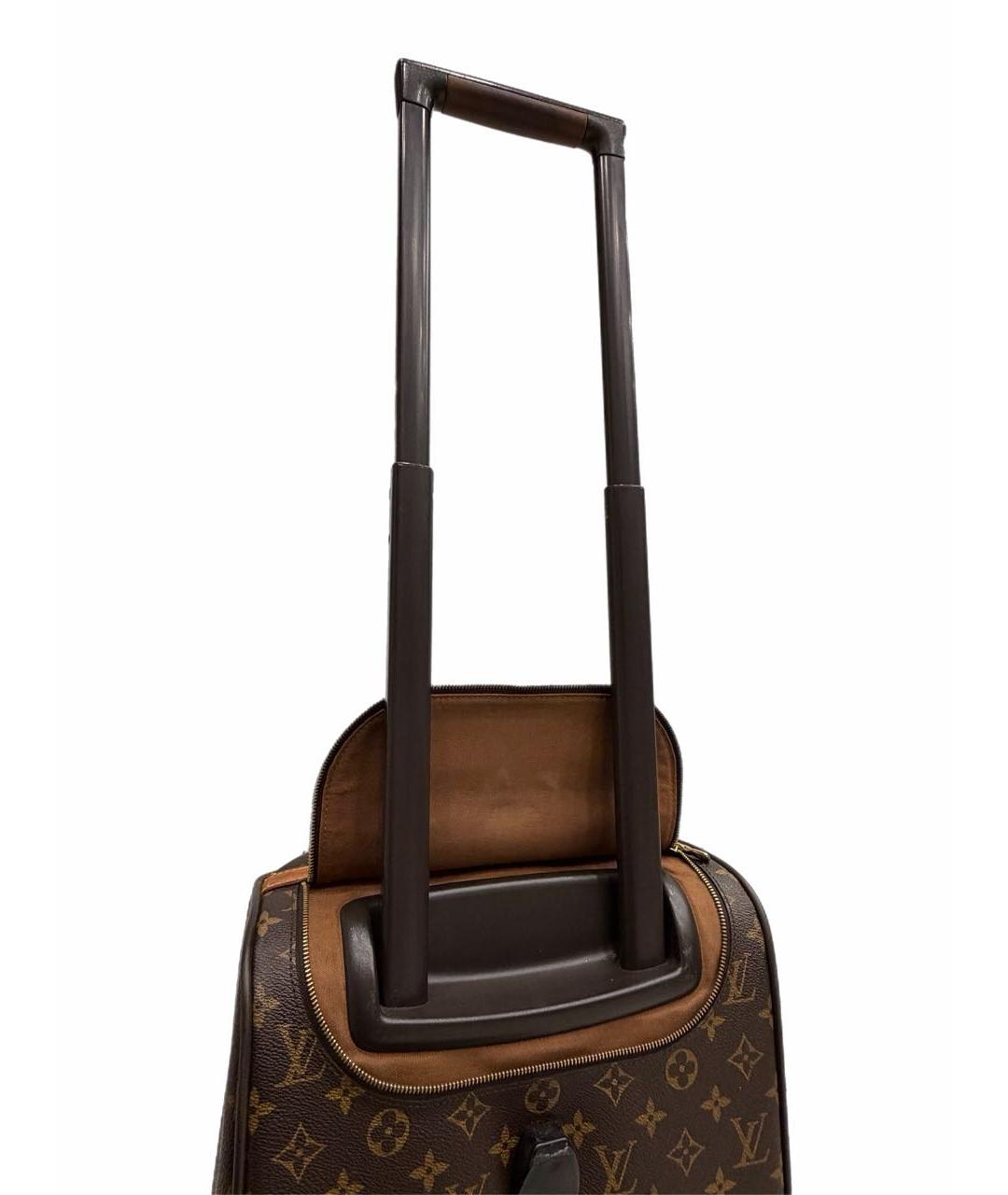 LOUIS VUITTON Коричневая кожаная дорожная/спортивная сумка, фото 7