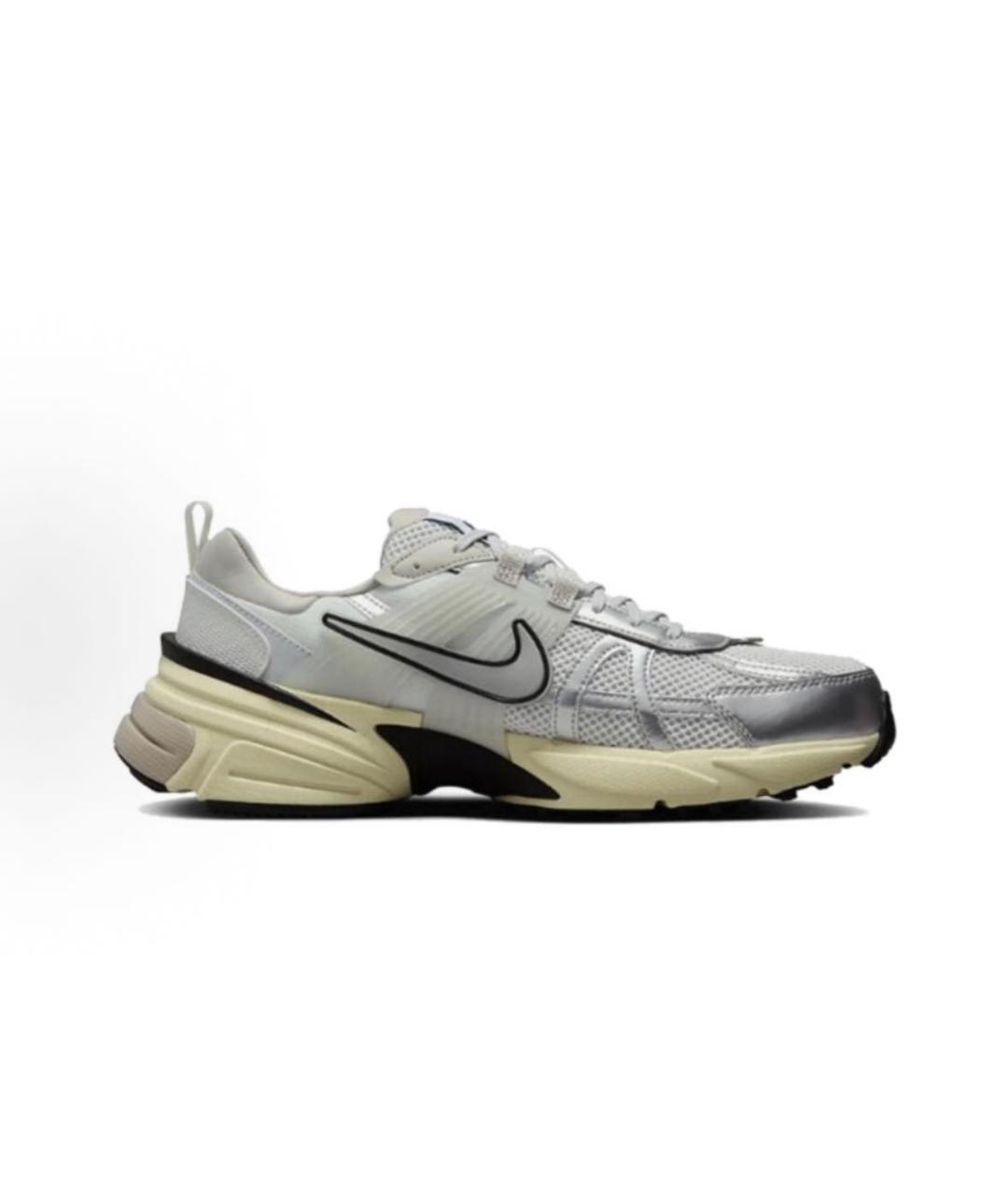 NIKE Серебряные текстильные кроссовки, фото 5