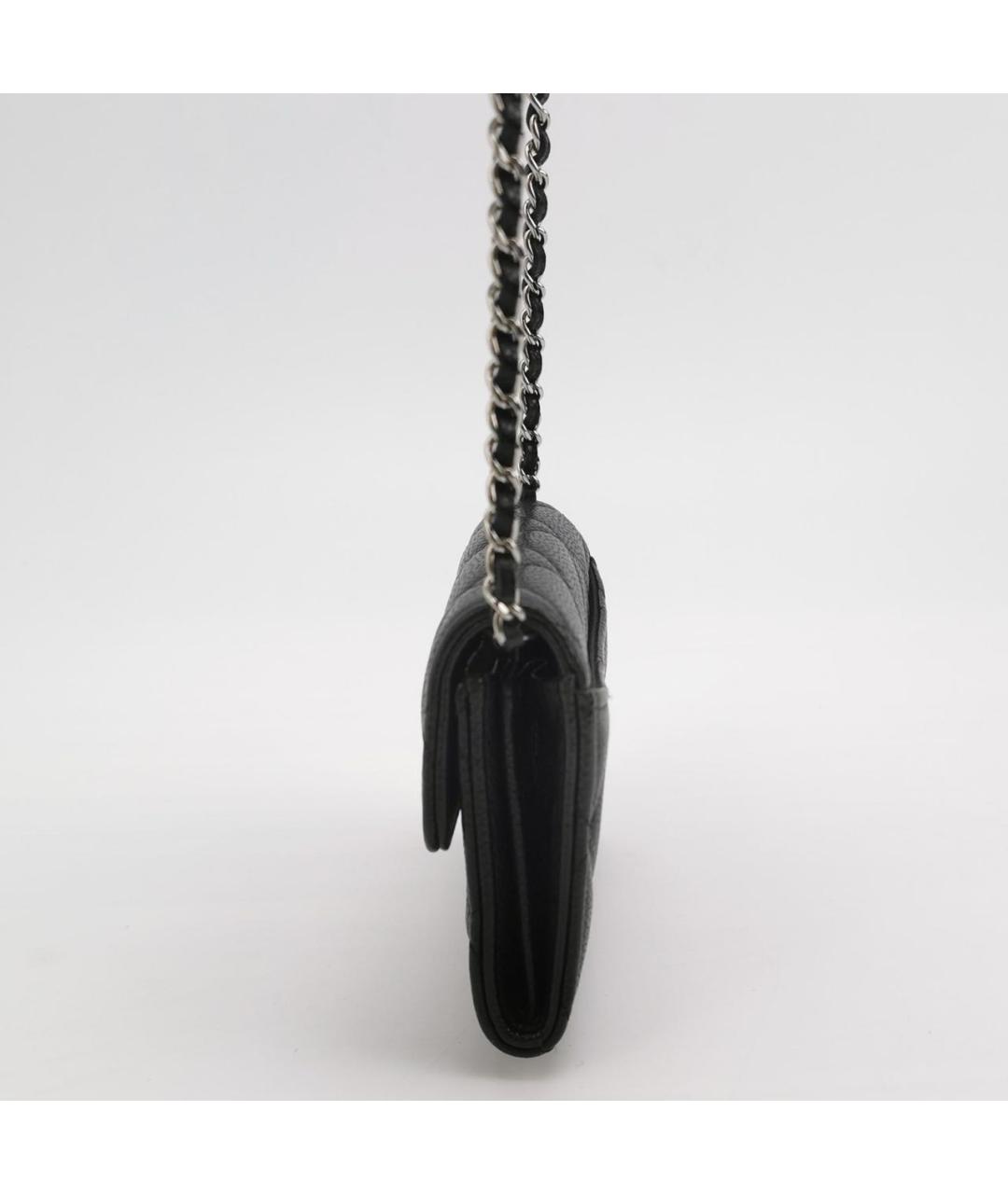 CHANEL Черная кожаная сумка через плечо, фото 2