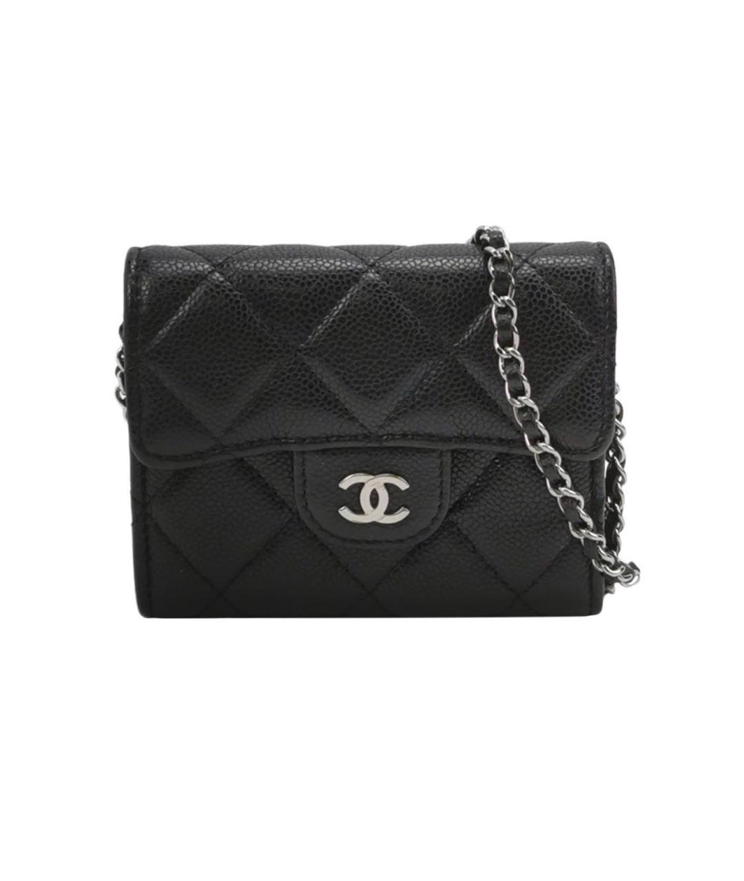 CHANEL Черная кожаная сумка через плечо, фото 9
