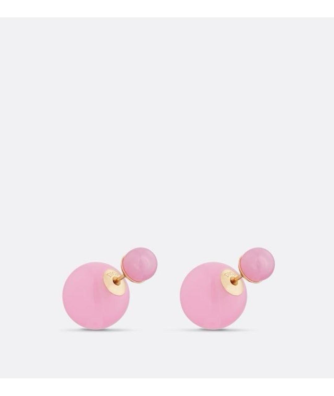 CHRISTIAN DIOR Розовые стеклянные серьги, фото 4
