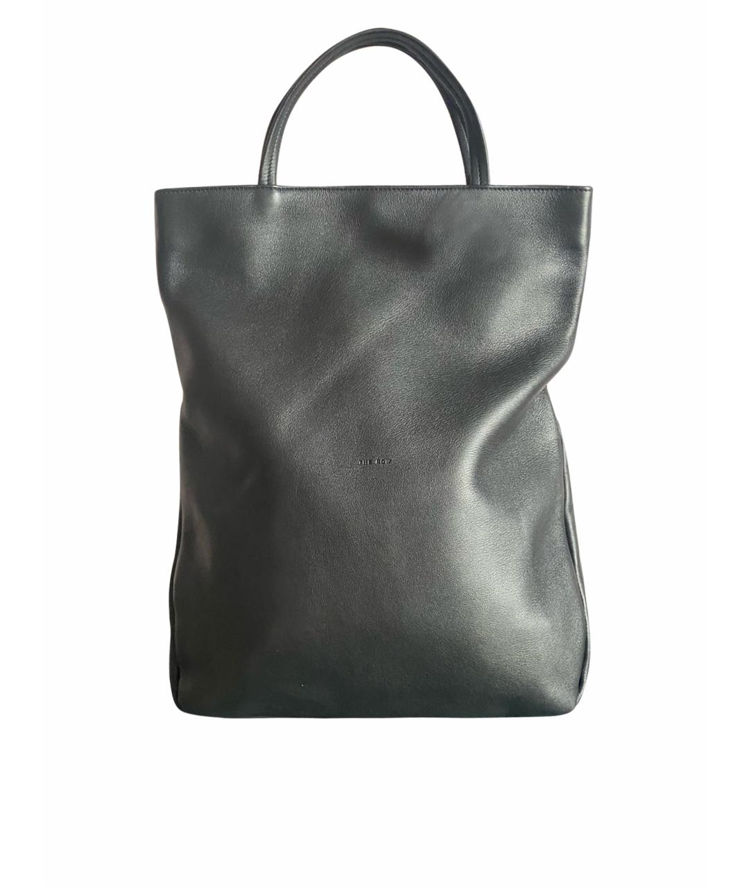 THE ROW Черная кожаная сумка тоут, фото 1