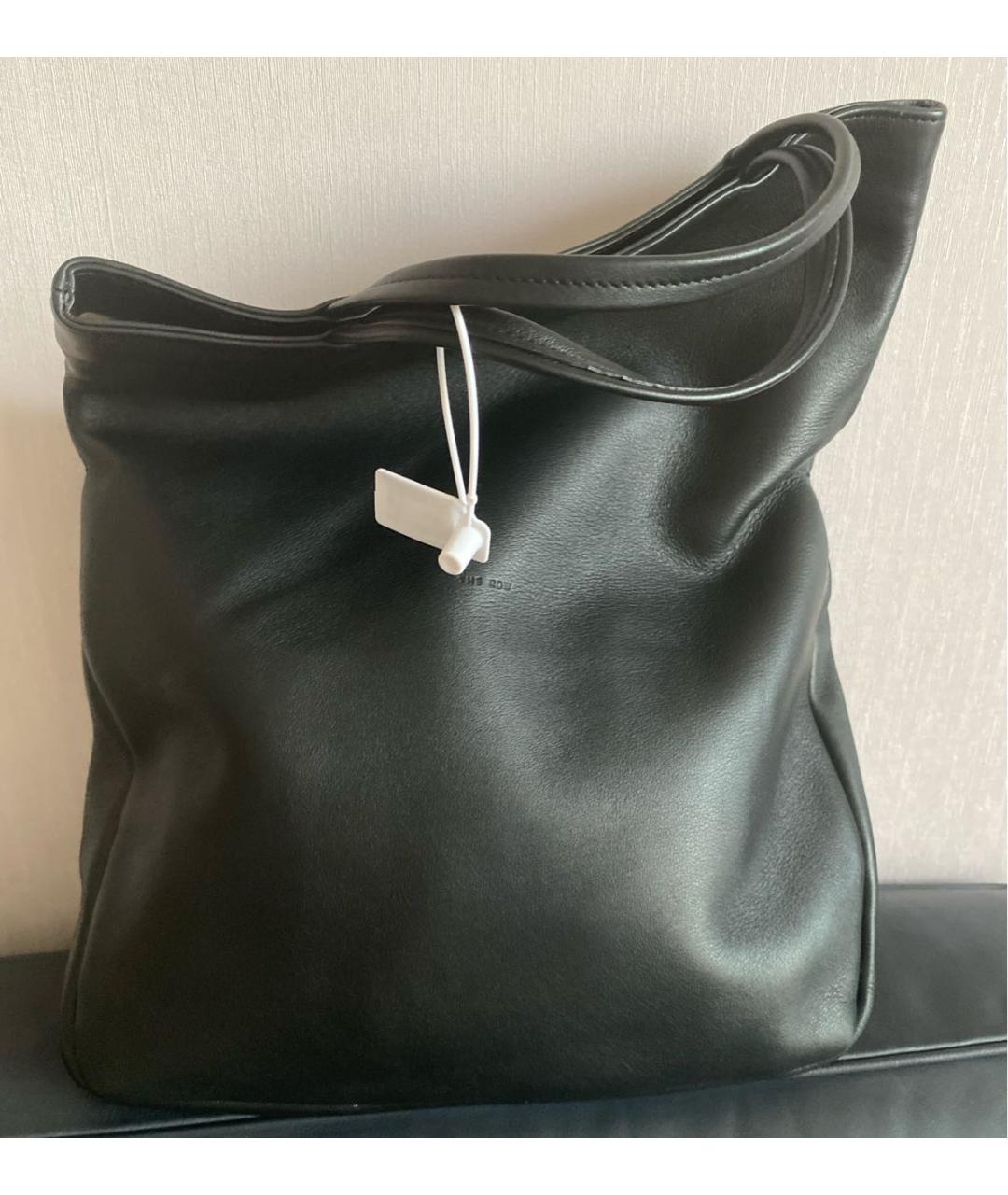 THE ROW Черная кожаная сумка тоут, фото 3