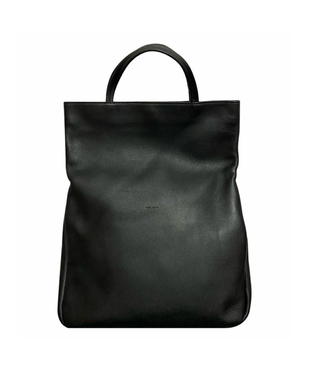 THE ROW Черная кожаная сумка тоут, фото 4