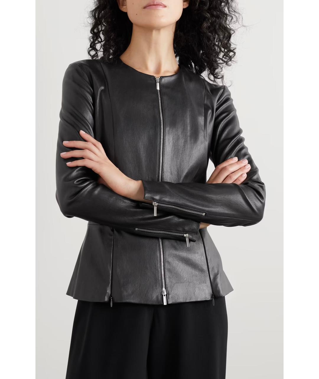 THE ROW Черная кожаная куртка, фото 5