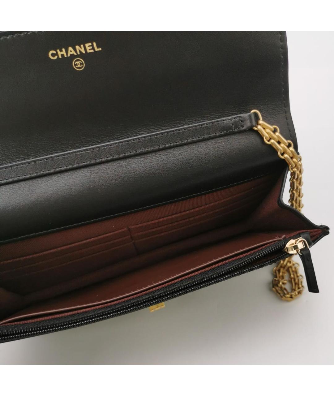 CHANEL Черная кожаная сумка через плечо, фото 6