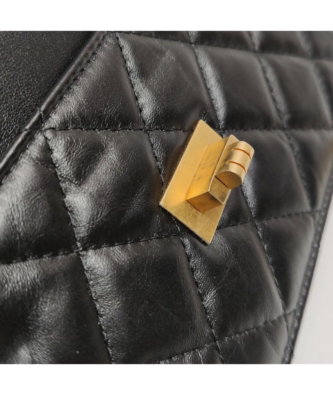 CHANEL Черная кожаная сумка через плечо, фото 8