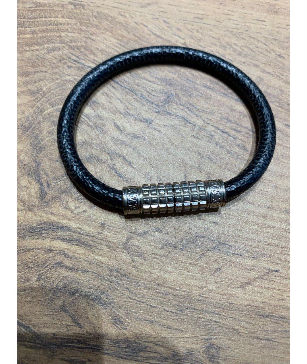 LOUIS VUITTON Черный металлический браслет, фото 3