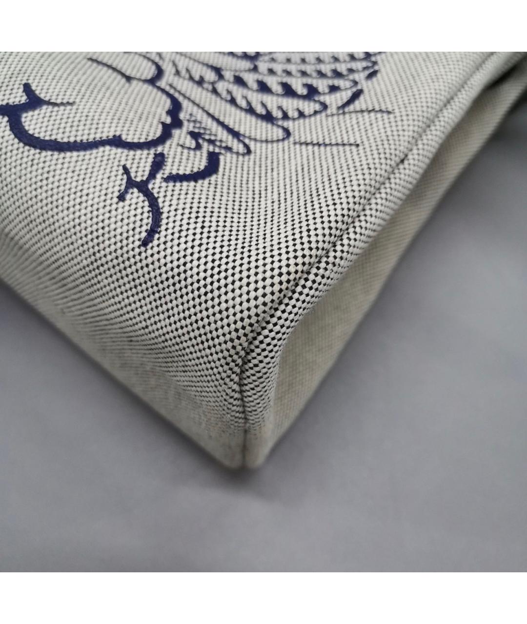 HERMES Серая тканевая сумка через плечо, фото 5