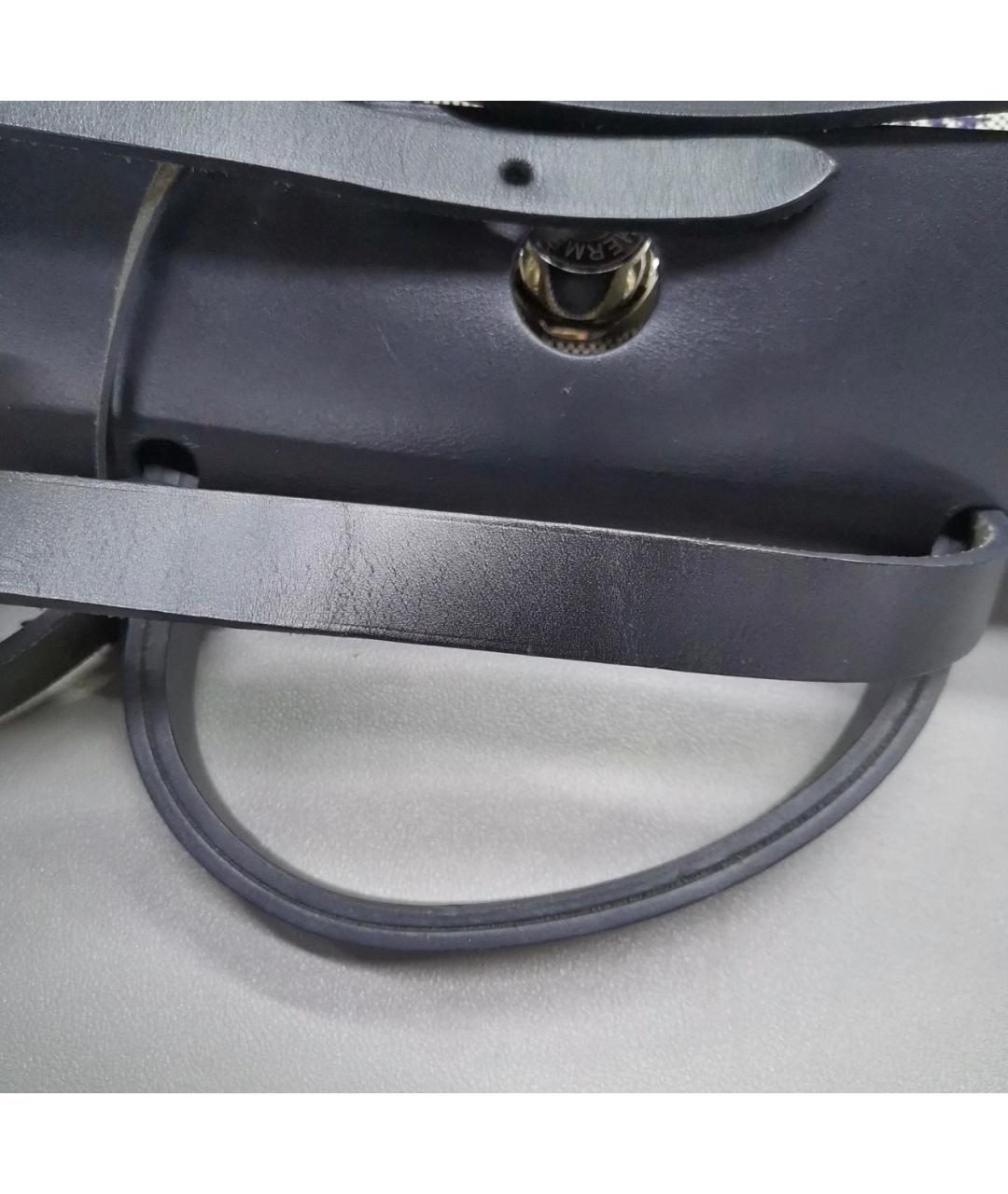 HERMES Серая тканевая сумка через плечо, фото 8