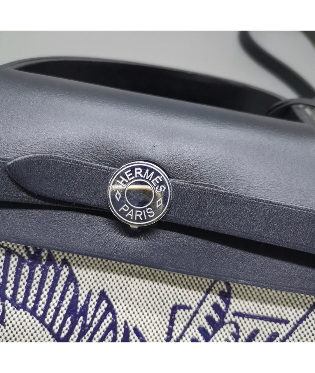 HERMES Серая тканевая сумка через плечо, фото 6