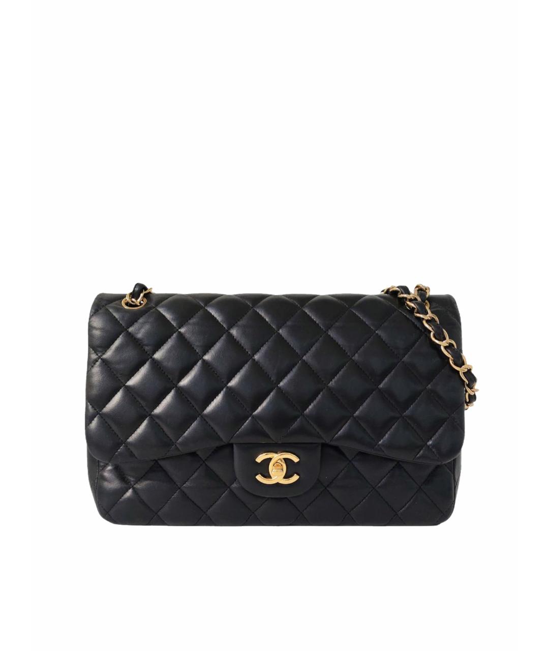CHANEL Черная кожаная сумка через плечо, фото 1