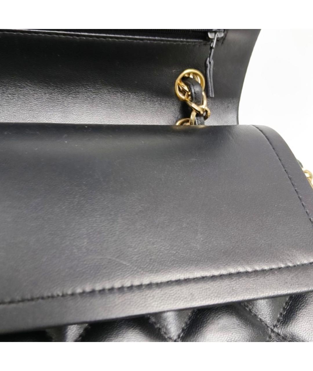 CHANEL Черная кожаная сумка через плечо, фото 8