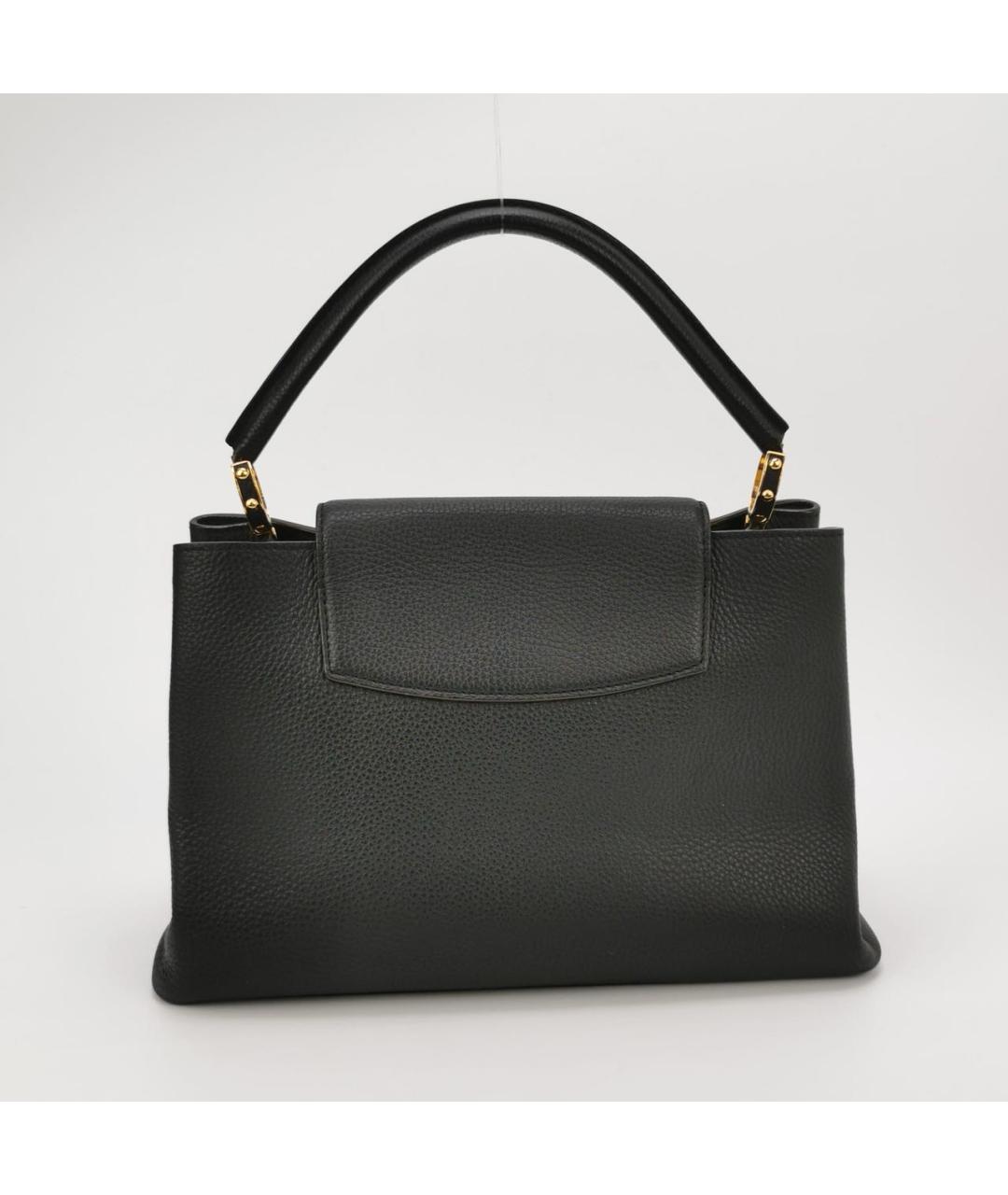 LOUIS VUITTON Черная кожаная сумка через плечо, фото 4