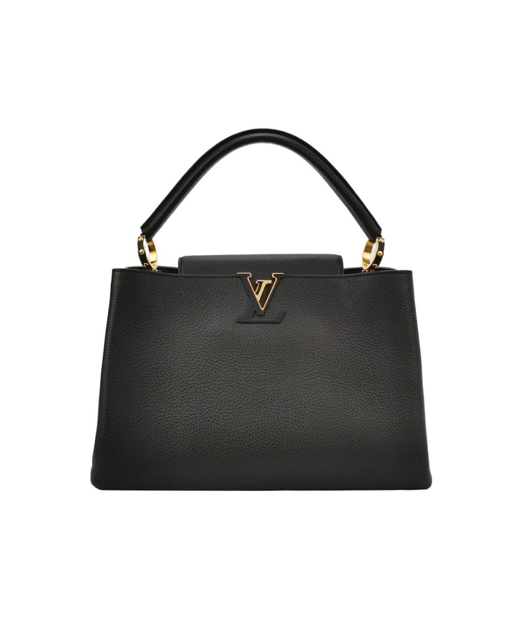 LOUIS VUITTON Черная кожаная сумка через плечо, фото 9