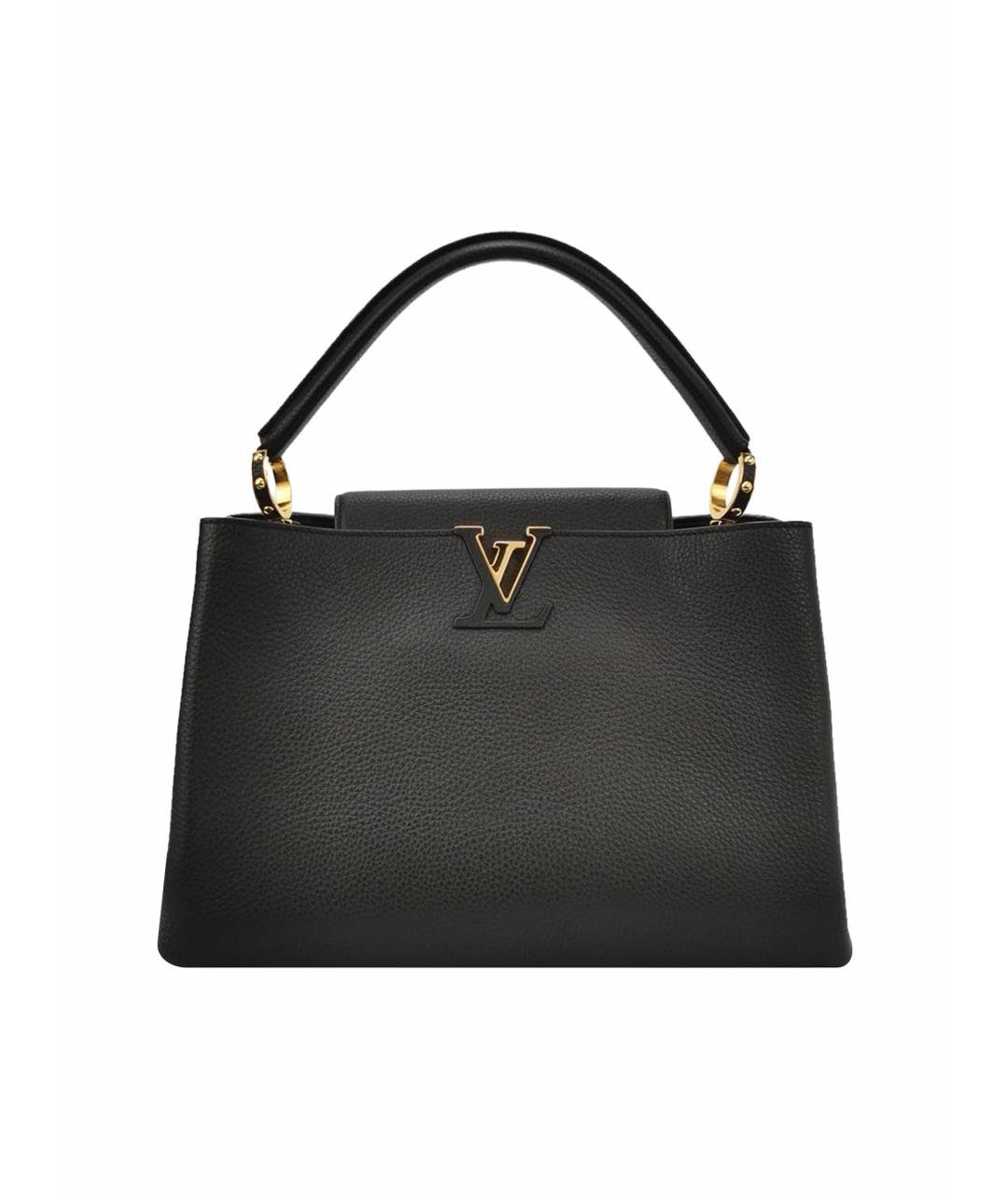 LOUIS VUITTON Черная кожаная сумка через плечо, фото 1