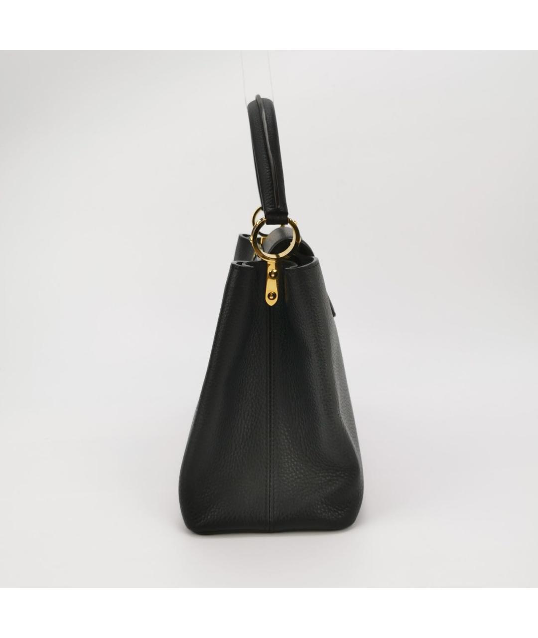 LOUIS VUITTON Черная кожаная сумка через плечо, фото 2