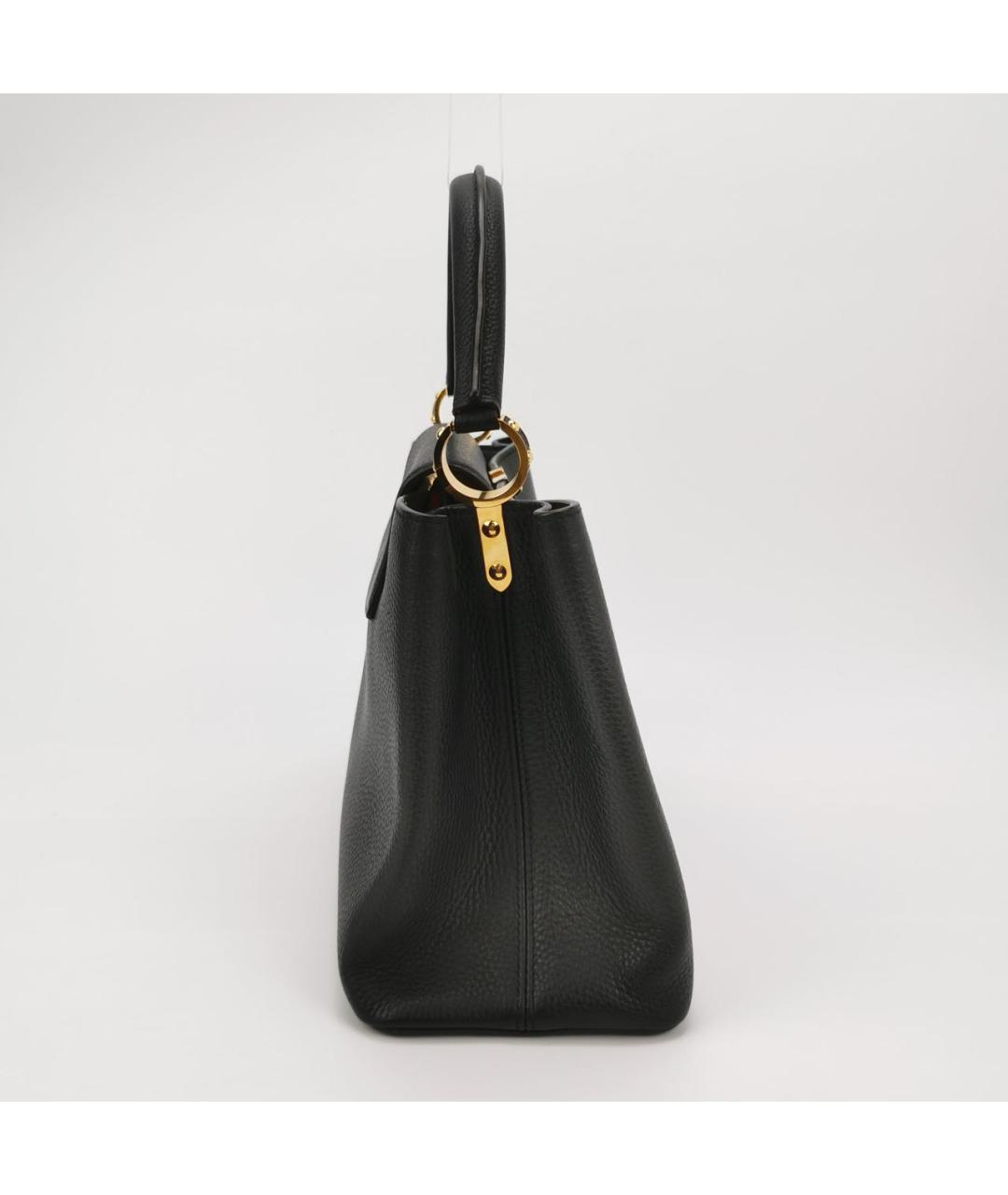 LOUIS VUITTON Черная кожаная сумка через плечо, фото 3