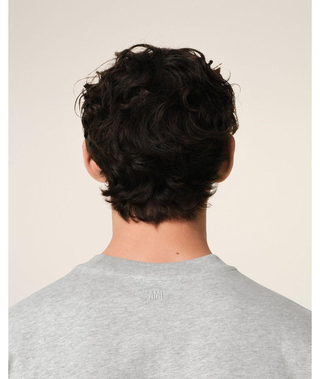 Ami Paris Серая хлопковая футболка, фото 5