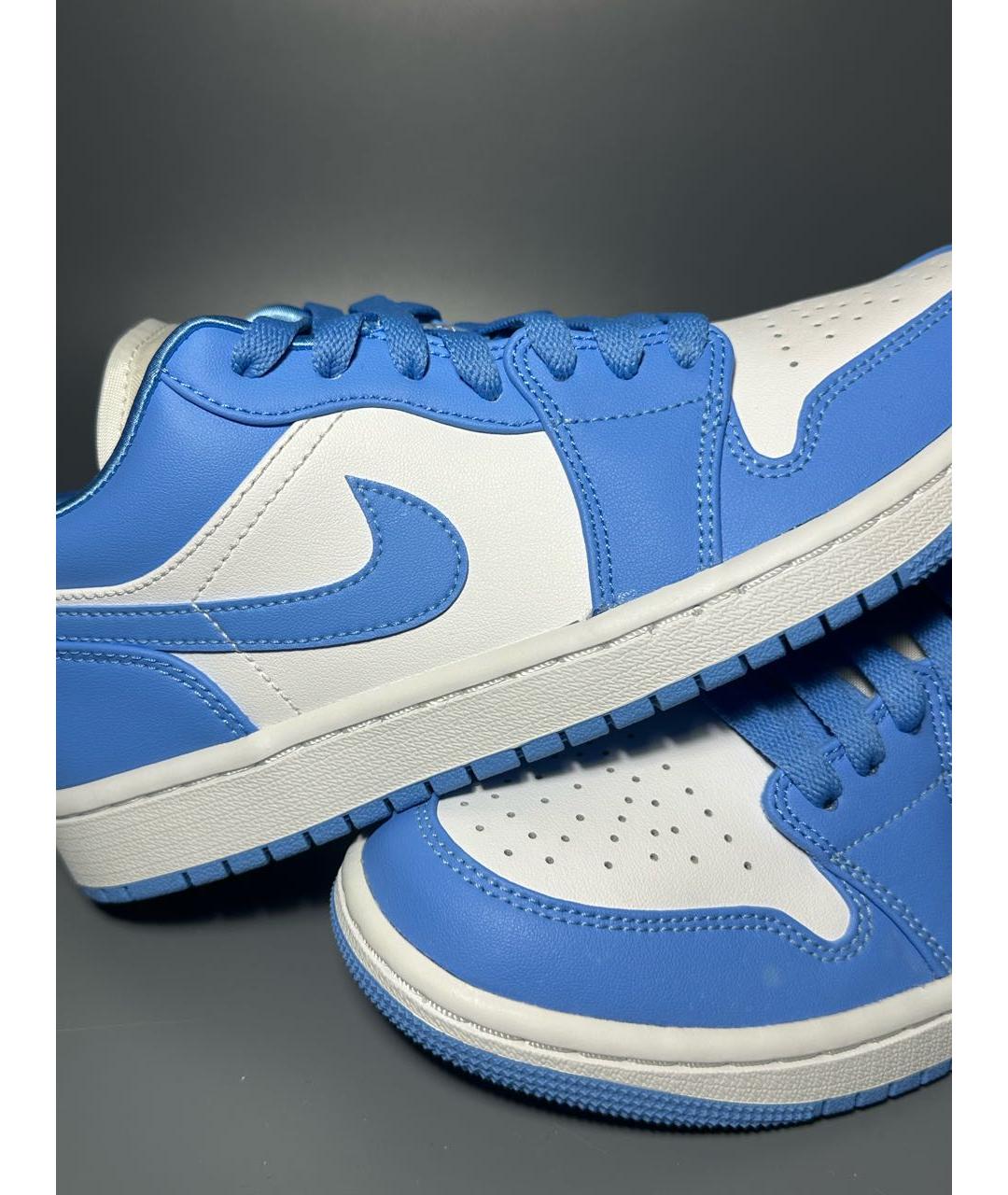 JORDAN Голубые кожаные кроссовки, фото 6
