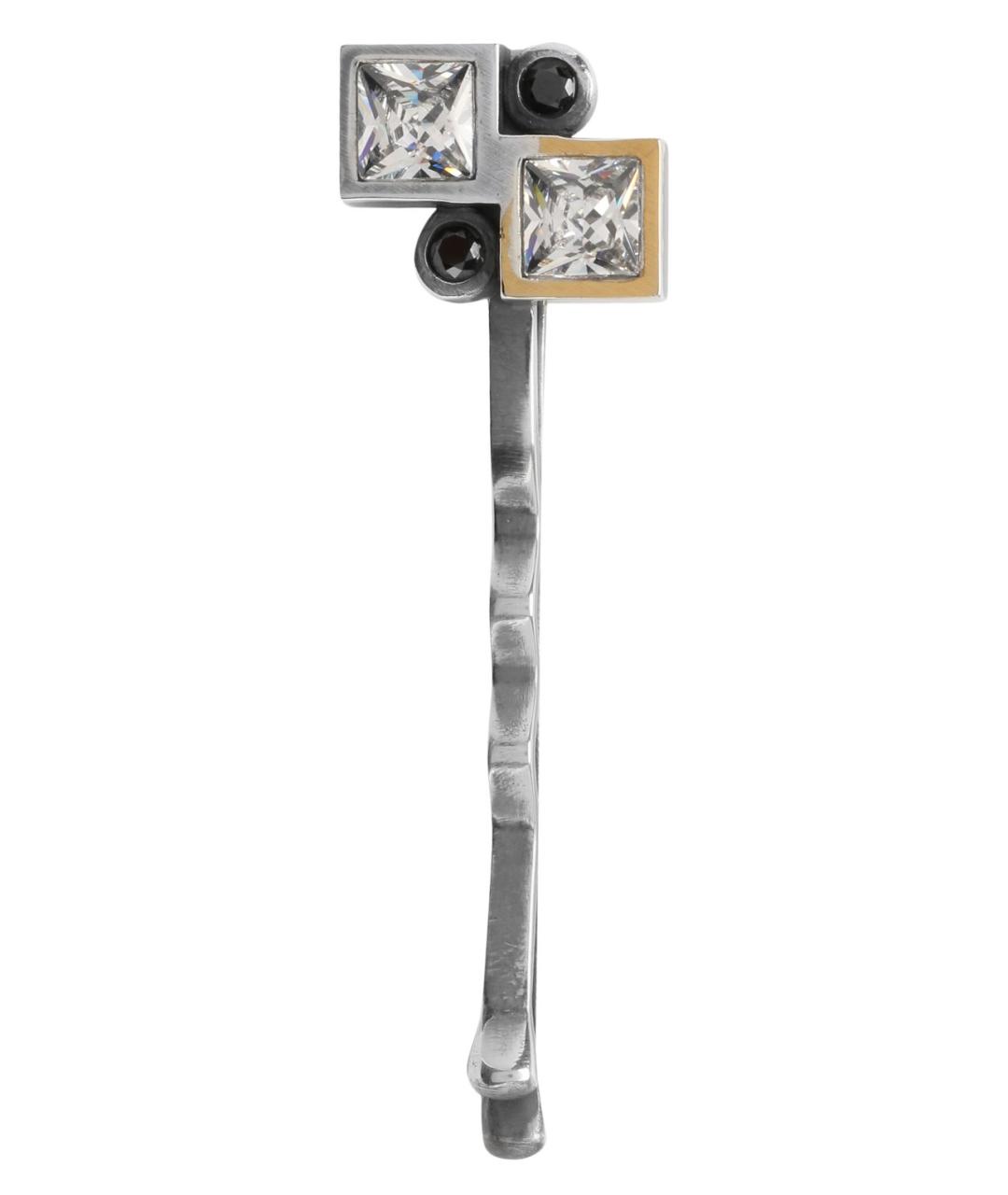 BOTTEGA VENETA Серебряная серебряная брошь, фото 1