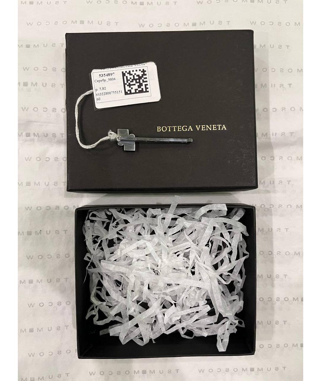 BOTTEGA VENETA Серебряная серебряная брошь, фото 4