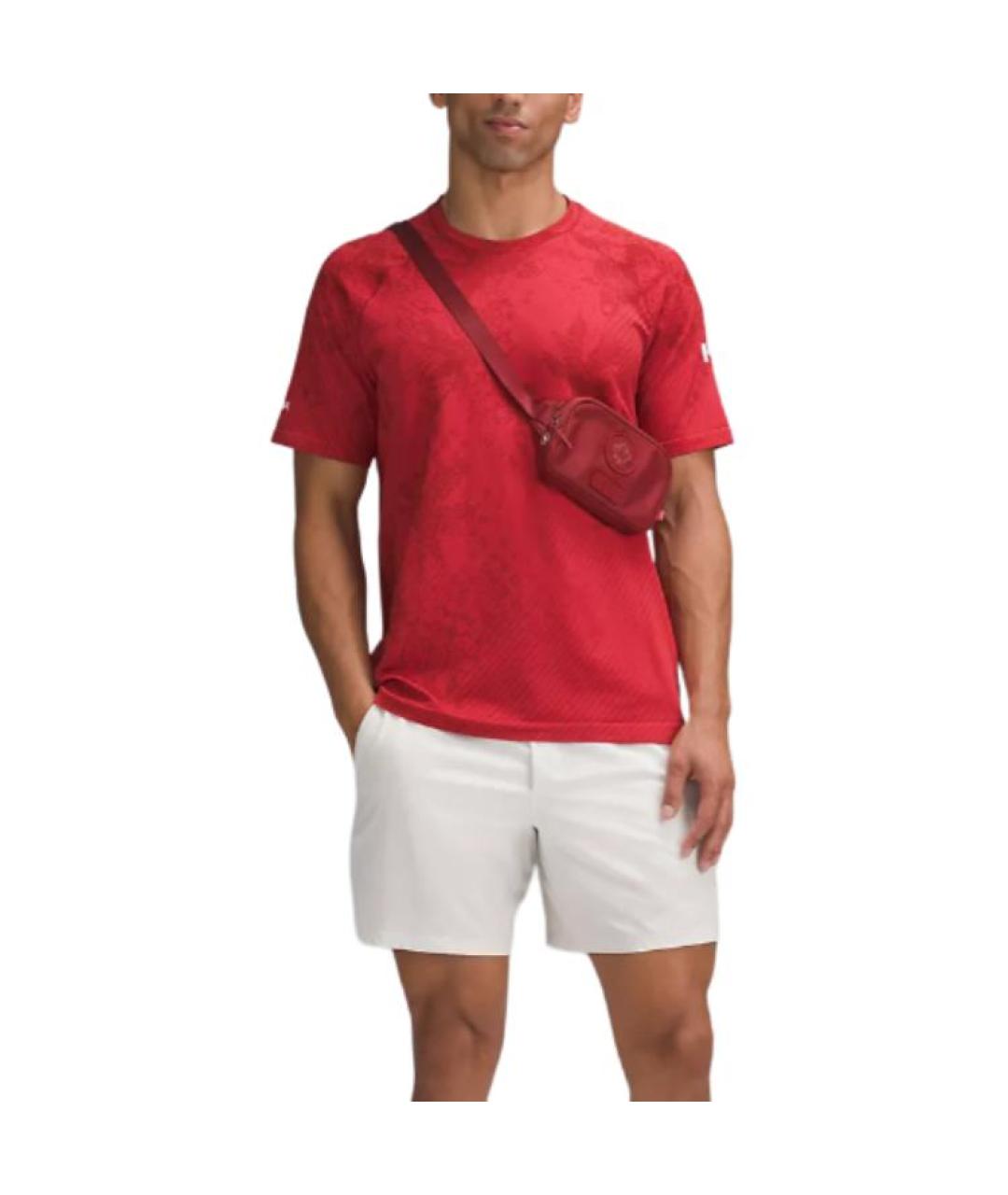 Lululemon Красная футболка, фото 3