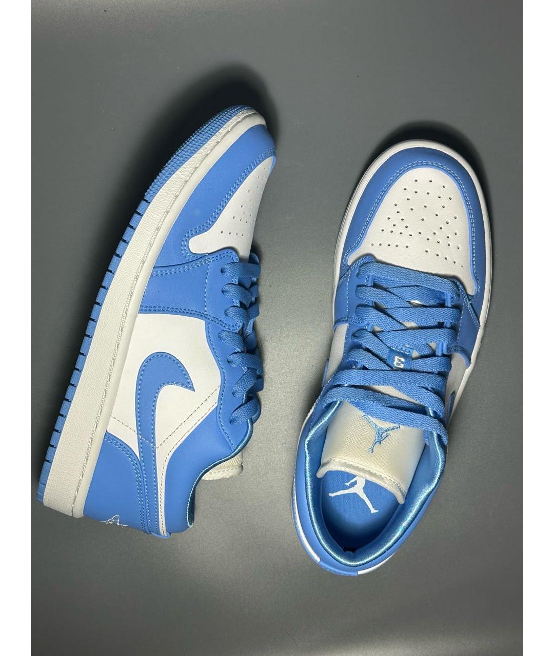JORDAN Голубые кожаные кроссовки, фото 8