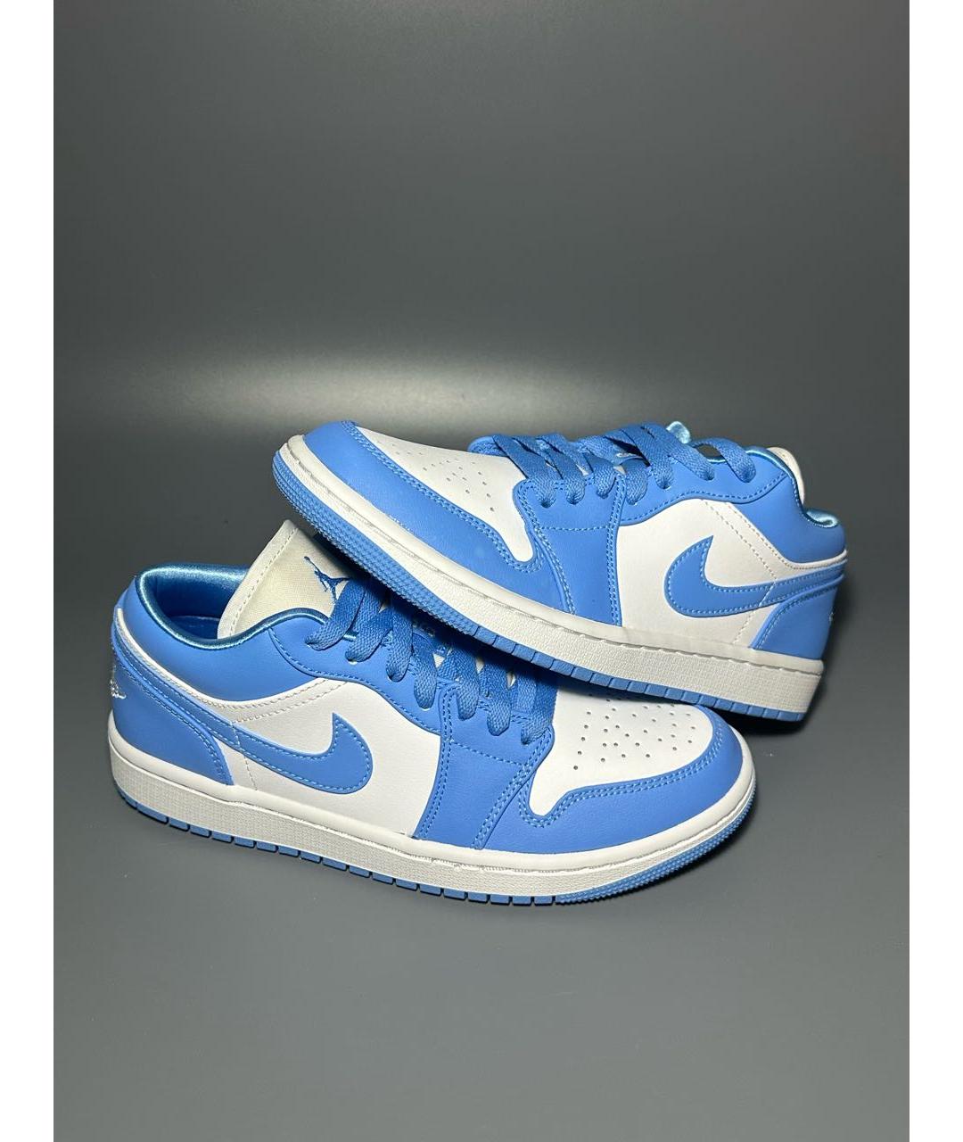 JORDAN Голубые кожаные кроссовки, фото 5
