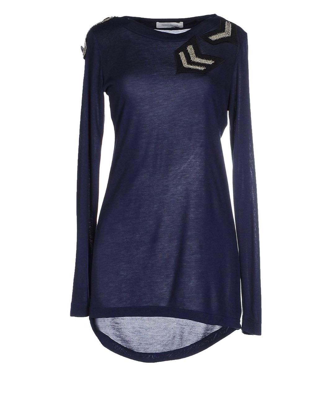 PIERRE BALMAIN Темно-синий джемпер / свитер, фото 8