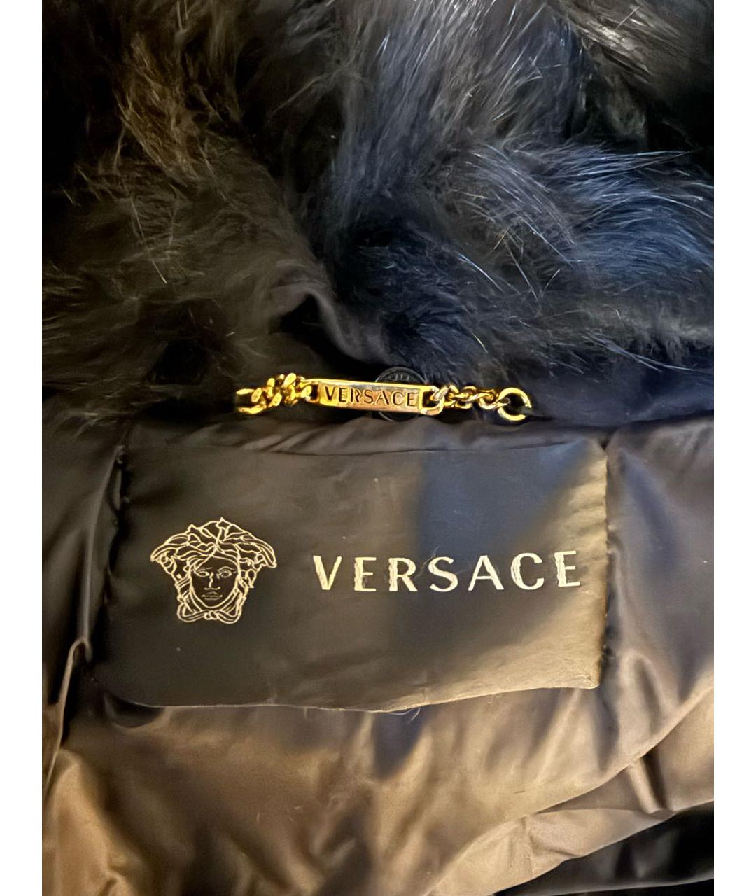 VERSACE Черный пуховик, фото 4