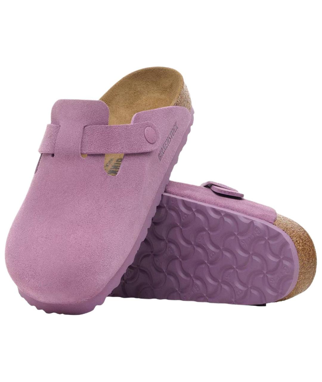 BIRKENSTOCK Фиолетовые нубуковые мюли, фото 5