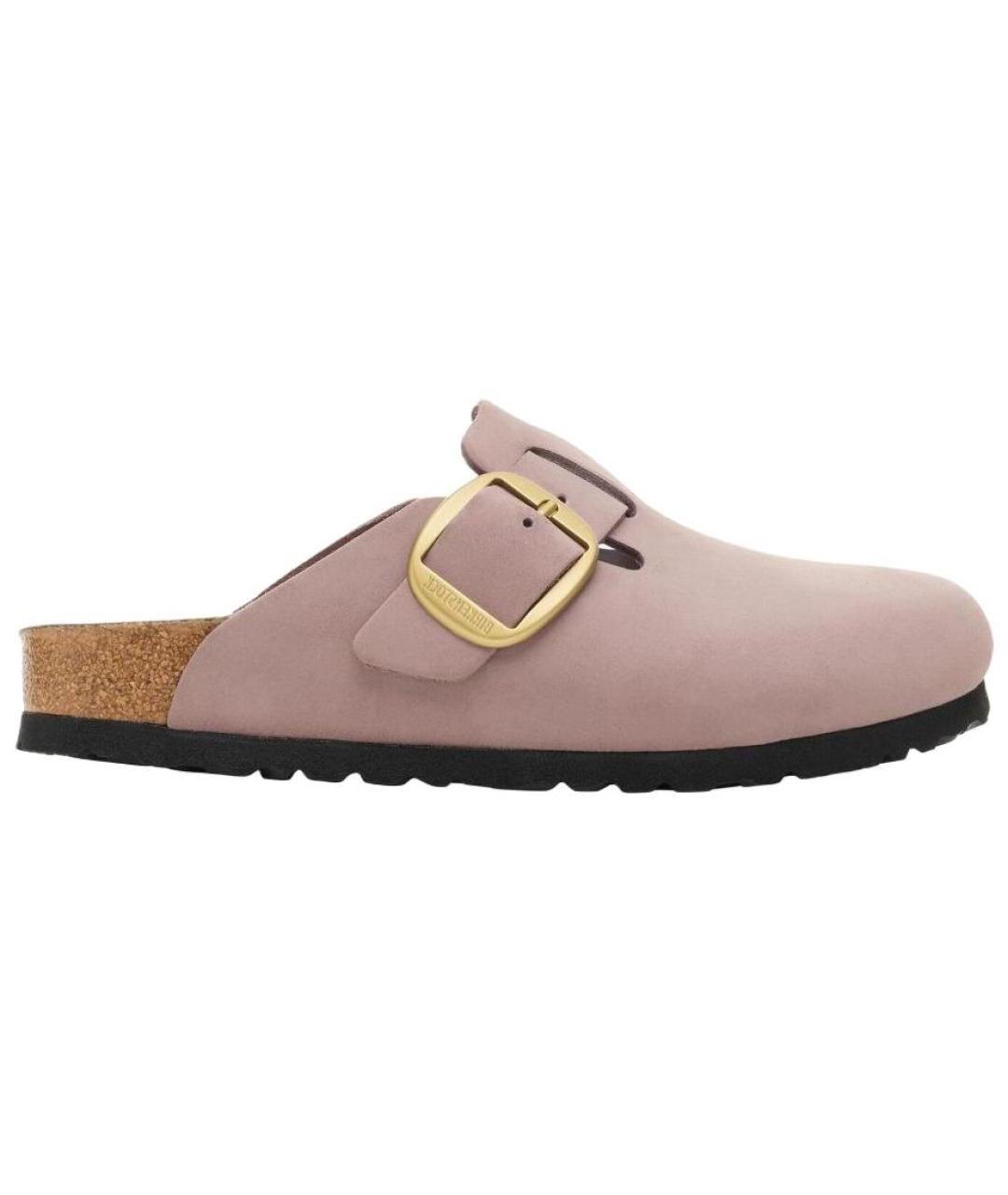BIRKENSTOCK Розовые нубуковые мюли, фото 1