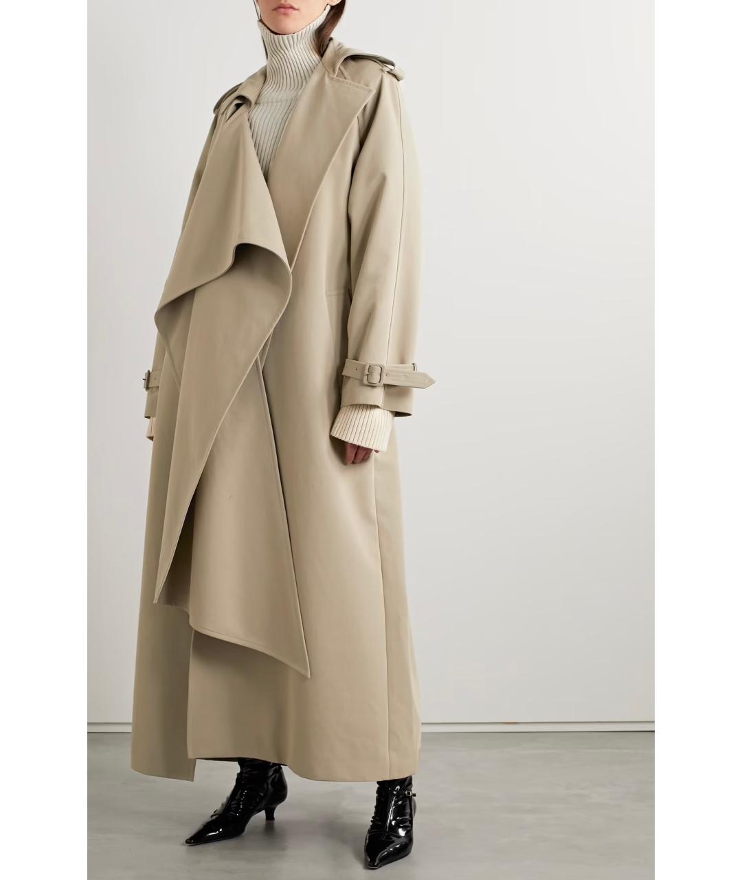 THE ROW Бежевый хлопковый тренч/плащ, фото 3