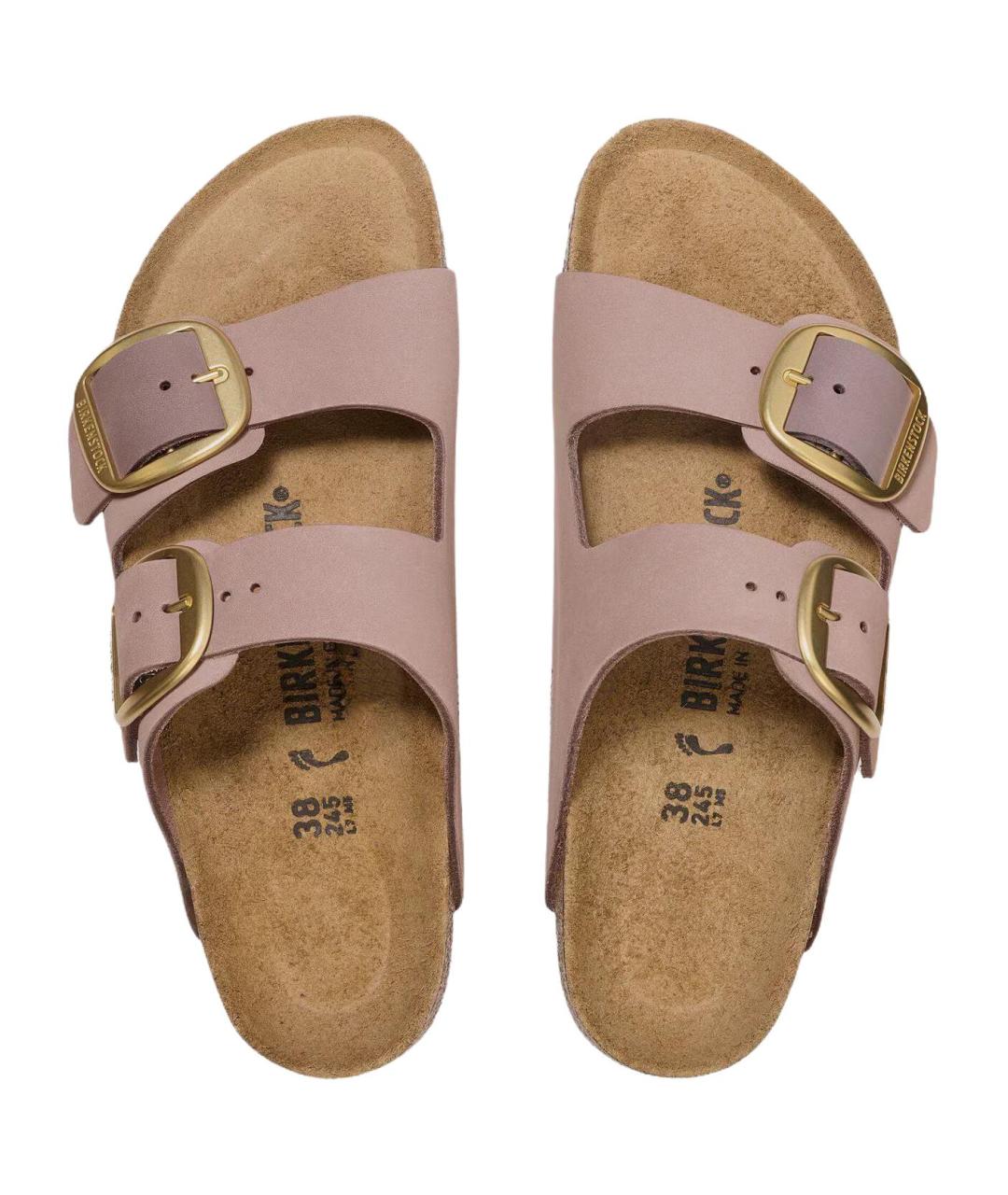 BIRKENSTOCK Розовые нубуковые сандалии, фото 4