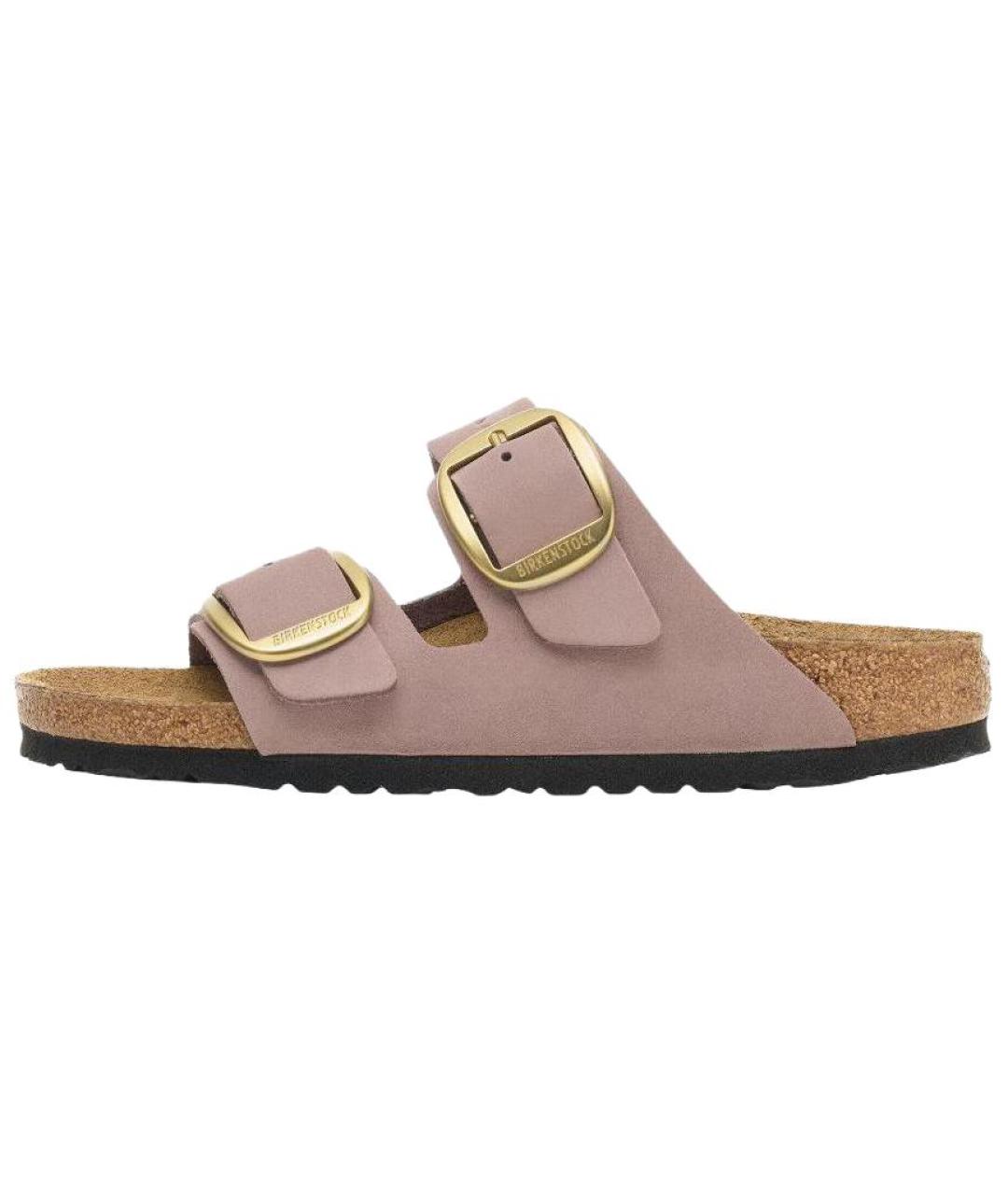 BIRKENSTOCK Розовые нубуковые сандалии, фото 6