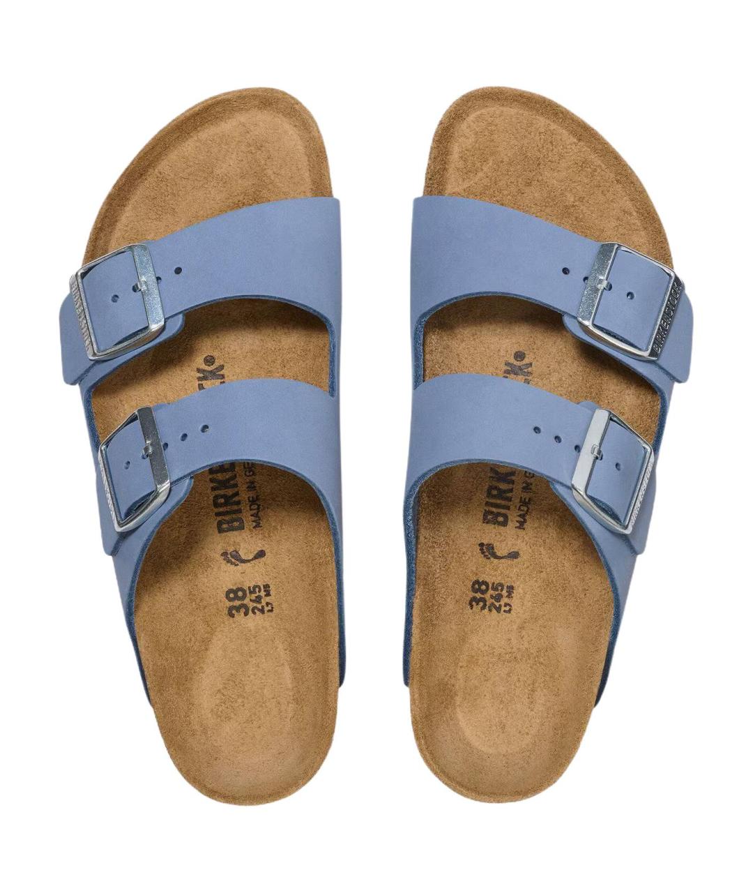 BIRKENSTOCK Синие кожаные сандалии, фото 4