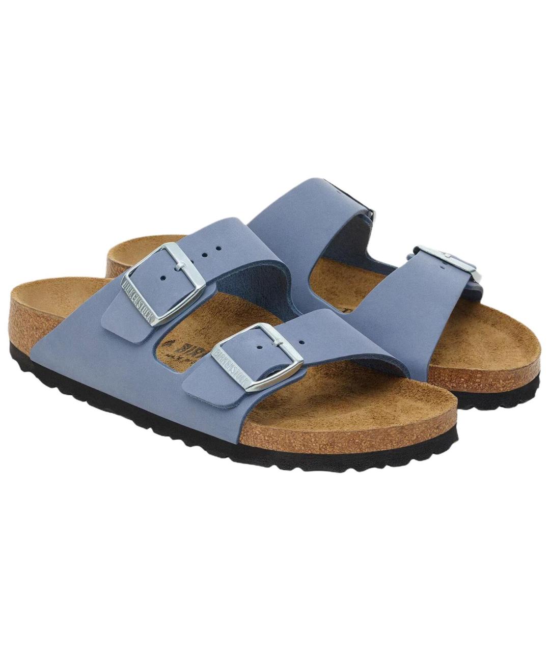 BIRKENSTOCK Синие кожаные сандалии, фото 3