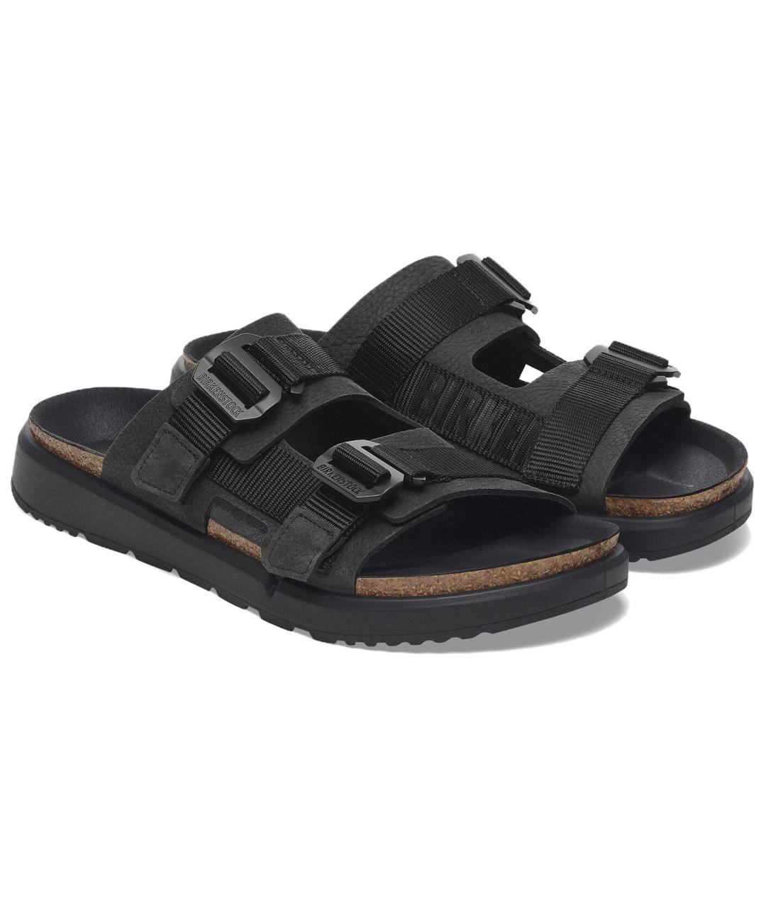 BIRKENSTOCK Черные кожаные сандалии, фото 3