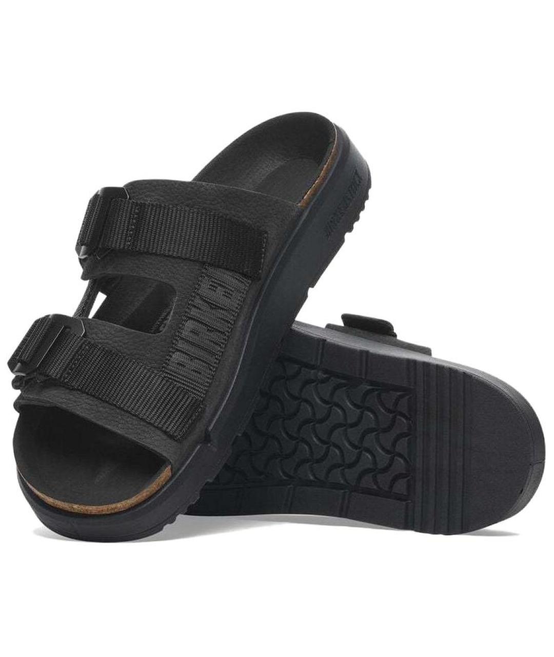 BIRKENSTOCK Черные кожаные сандалии, фото 5