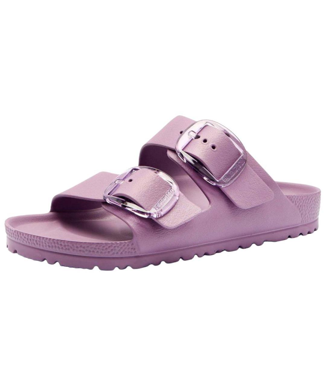 BIRKENSTOCK Фиолетовые кожаные сандалии, фото 5