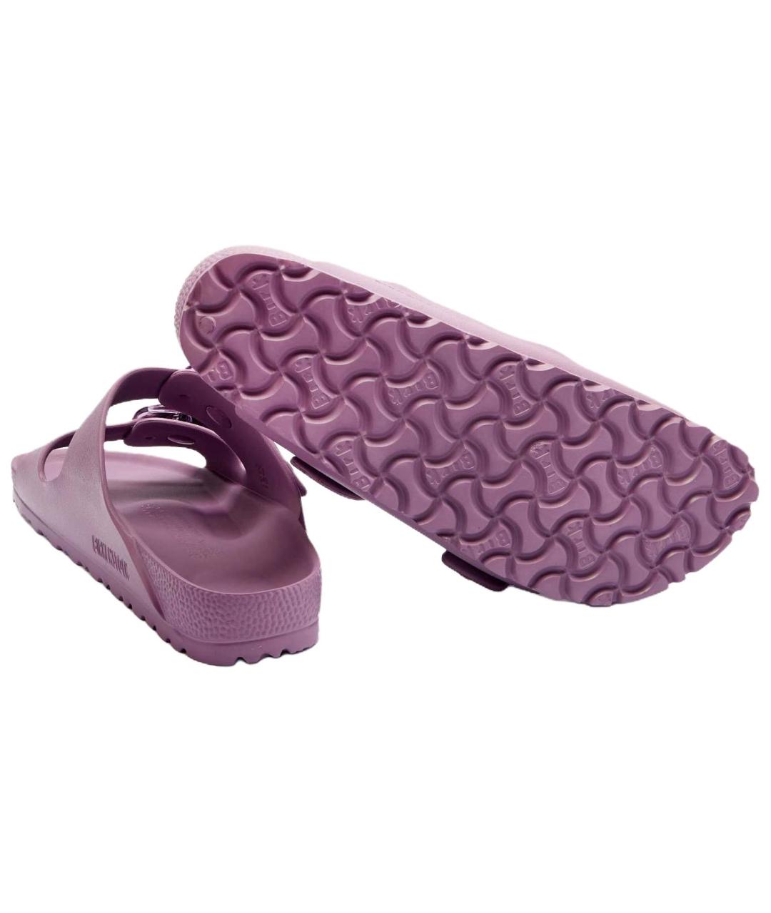 BIRKENSTOCK Фиолетовые кожаные сандалии, фото 4