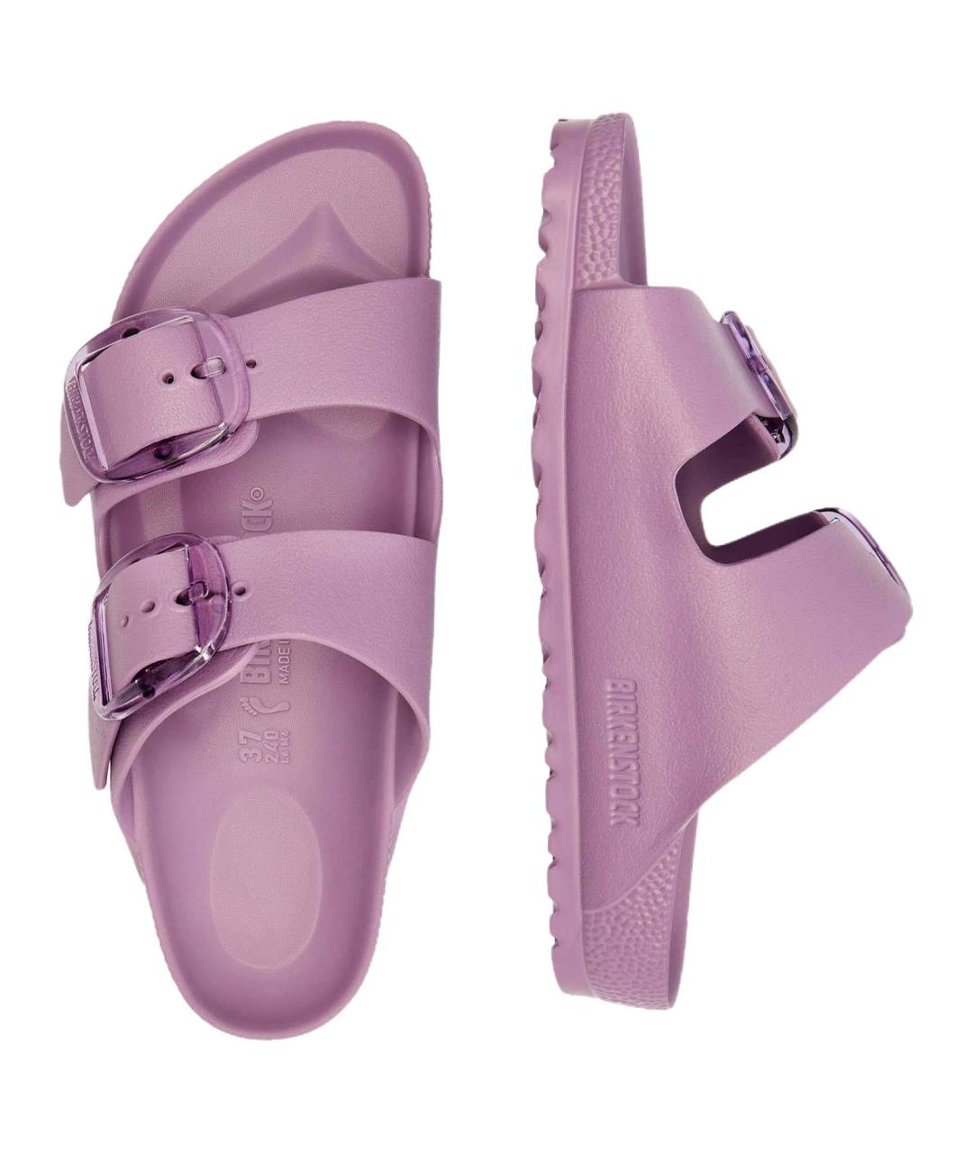 BIRKENSTOCK Фиолетовые кожаные сандалии, фото 3