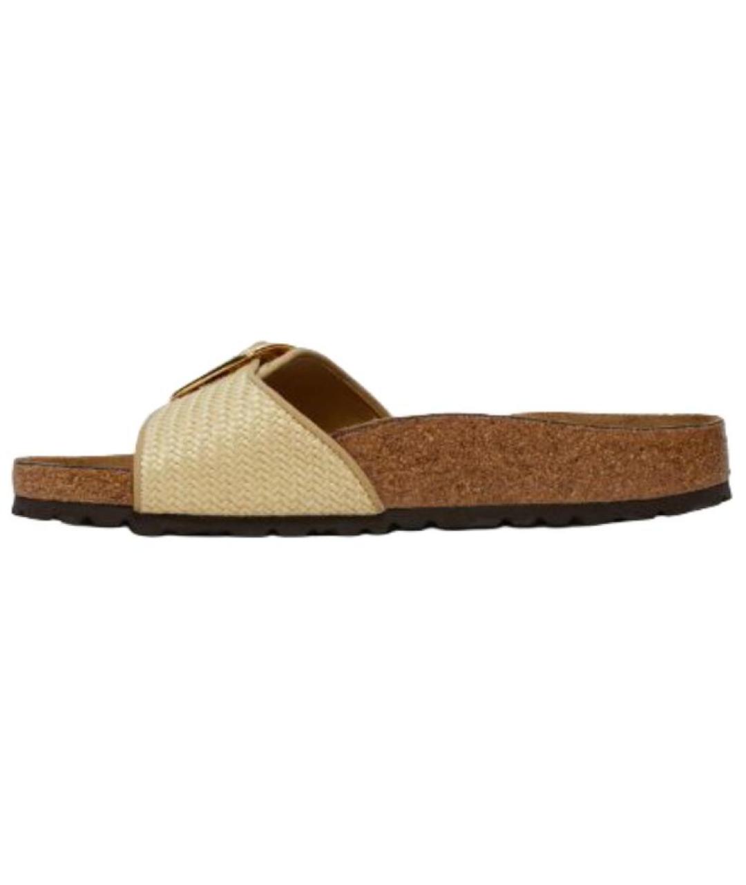 BIRKENSTOCK Бежевые кожаные сандалии, фото 4