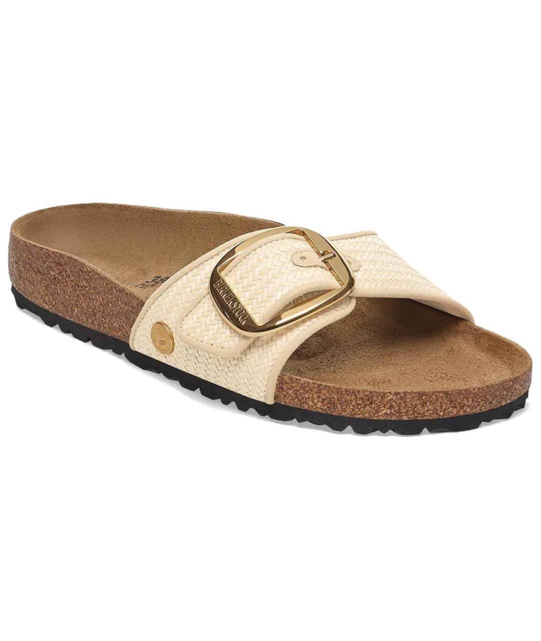 BIRKENSTOCK Бежевые кожаные сандалии, фото 2