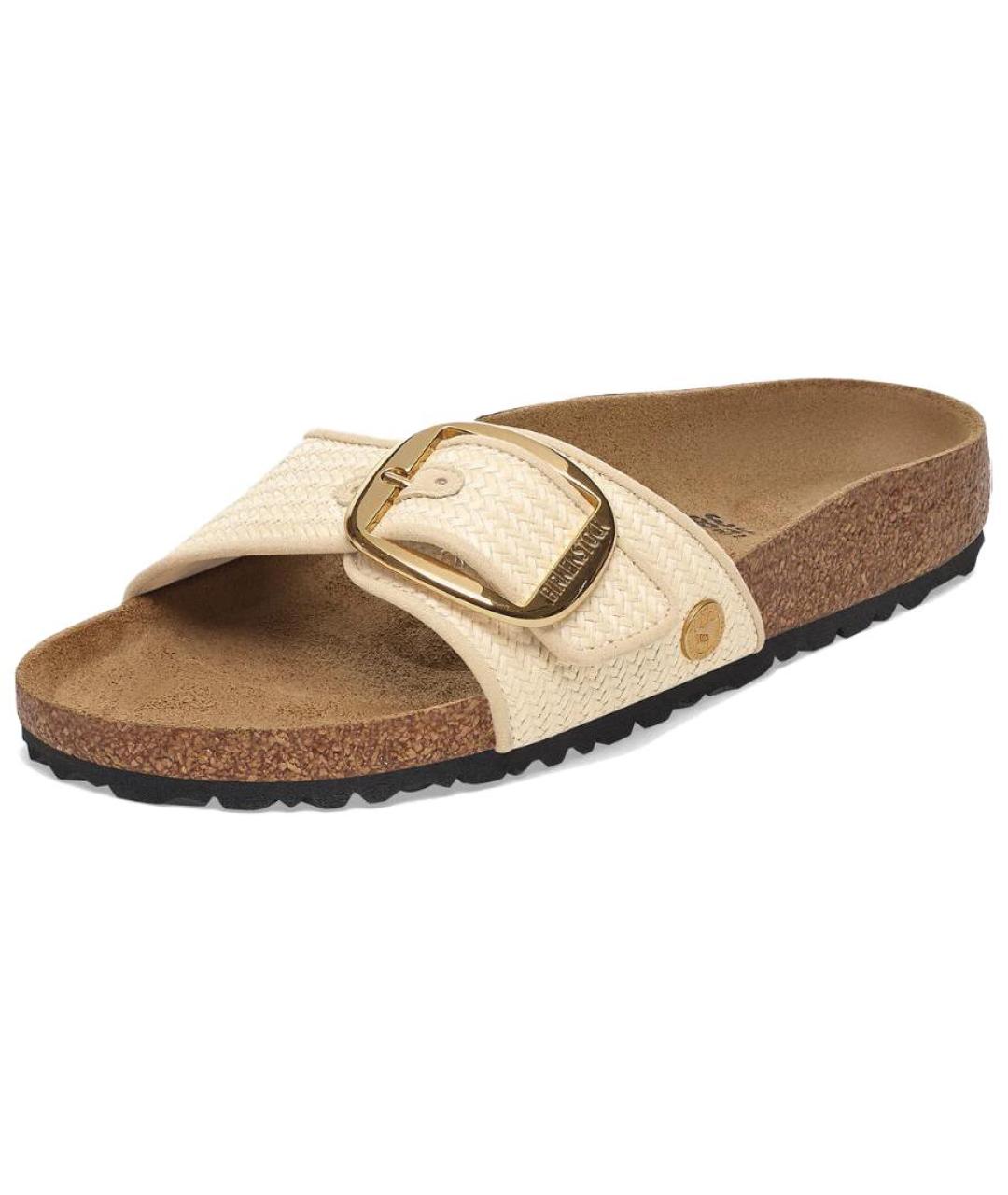 BIRKENSTOCK Бежевые кожаные сандалии, фото 3