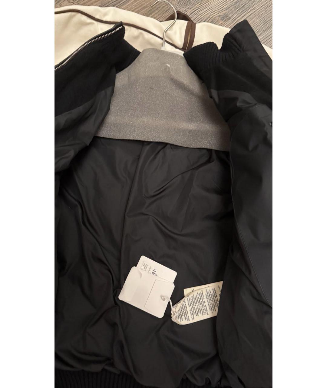 HERMES Черный кашемировый пуховик, фото 4